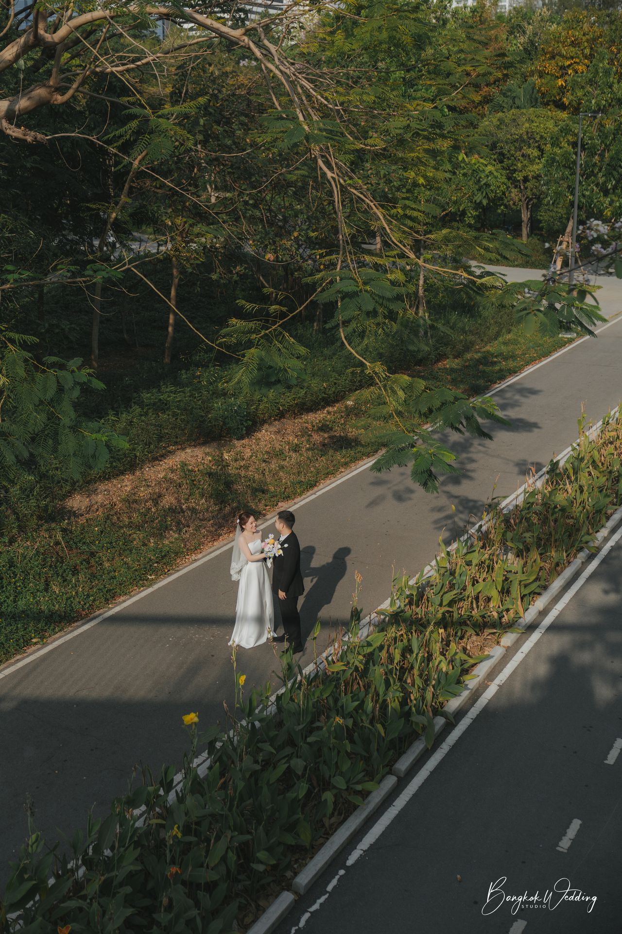 ถ่ายพรีเวดดิ้ง สวนเบญจกิติ